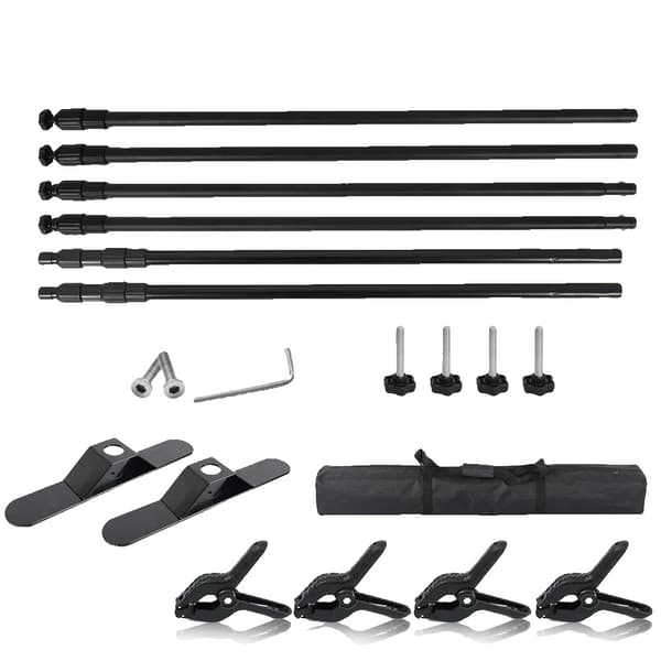Backdrop Support System, Justerbar Tværstang, Robust Design,2.4x3 med læbe