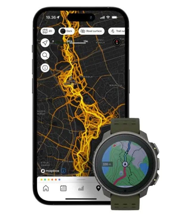 Suunto Vertical 3,56 cm (1,4") Pistematriisinäyttö 49 mm 280 x 280 pikseliä Kosketusnäyttö Musta GPS (satelliitti)