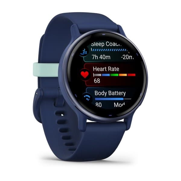 Garmin Vivoactive 5 3,05 cm (1,2") AMOLED Digital 390 x 390 pixels Touchscreen Blå Wi-Fi GPS (satellit)