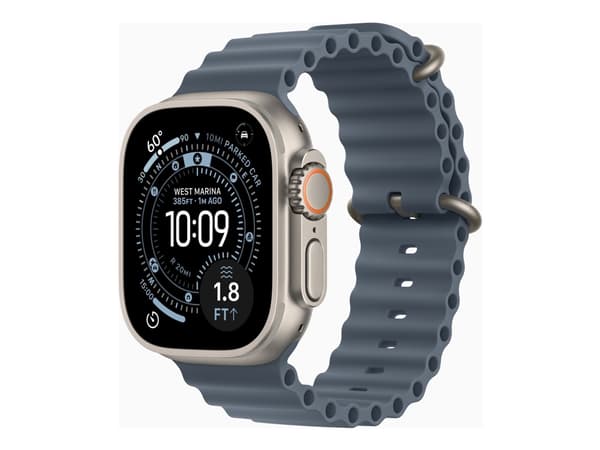 Apple Watch Ultra 3 GPS + Cellular 49mm Natural Titanium Case with Anchor Blue Ocean Band