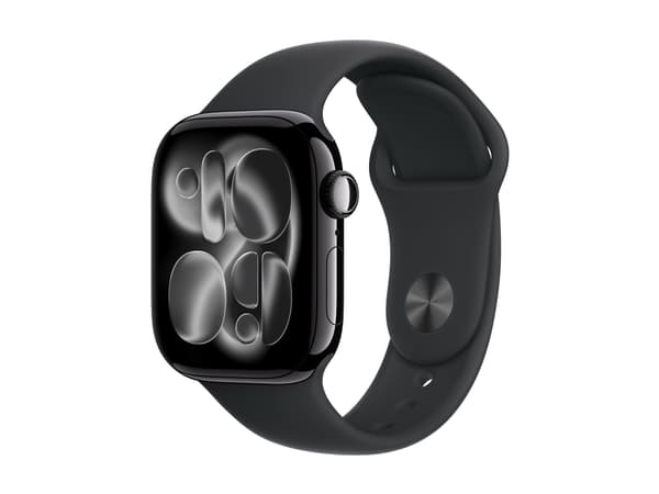Apple Watch Series 11 GPS 42mm Jet Black Aluminium Case with Black Sport Band - S/M