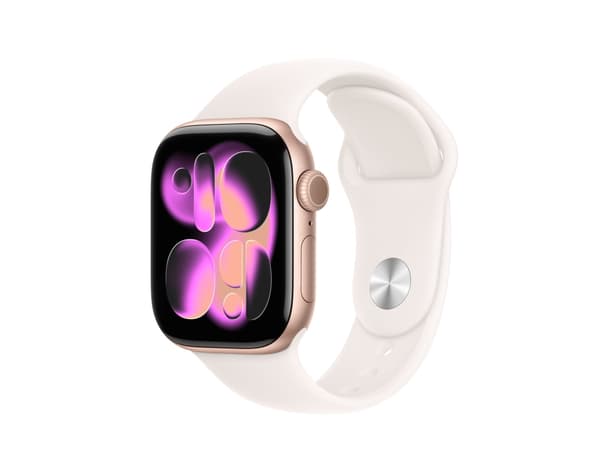 Apple Watch Series 11 GPS + Cellular 42mm Rose Gold Aluminium Case with Light Blush Sport Band - M/L