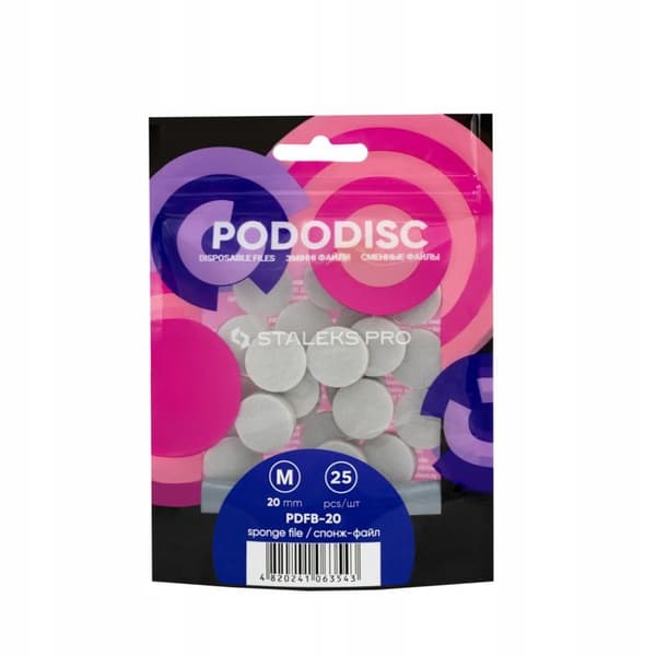 Staleks Pododisc Poleringsrondeller Svamp M 25 st