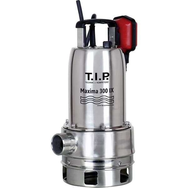 T.I.P. - Technische Industrie Produkte Maxima 300 IX 30116 Smutsvattenpump dränkbar 18000 l/h 8 m Svart, Rostfritt stål