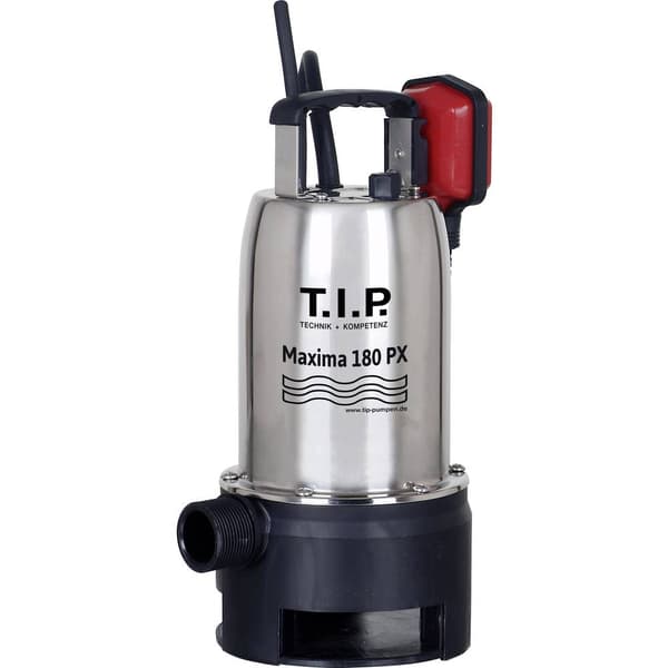 T.I.P. - Technische Industrie Produkte Maxima 180 PX 30121 Smutsvattenpump dränkbar 10500 l/h 7 m Svart, Rostfritt stål