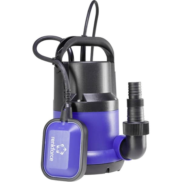 Renkforce 1519492 Klarvattenpump dränkbar med säkerhetsplugg 6000 l/h 6 m