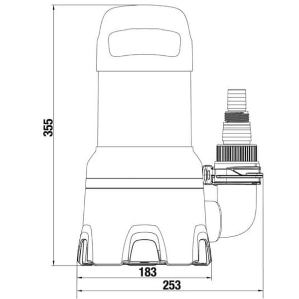 GARDENA GARDENA Schmutzwasser-Tauchpumpe 16000 09042-61 Smutsvattenpump dränkbar 16.000 l/h 7 m