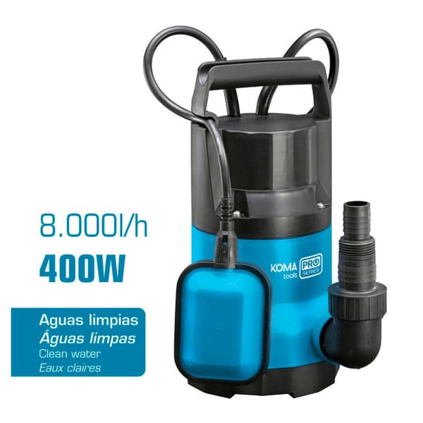 Edm Renvattenpump 400w Blå