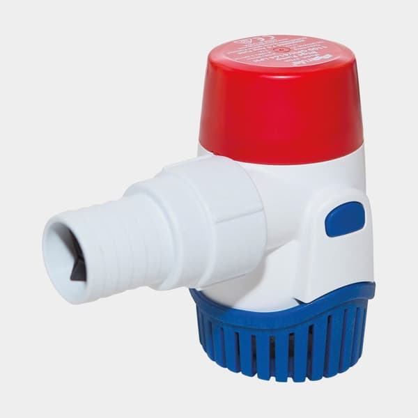 Dränkbar elektrisk länspump Rule 1100 GPH (69 liter / minut), 12 V, manuell driftstart, utan nivåvakt