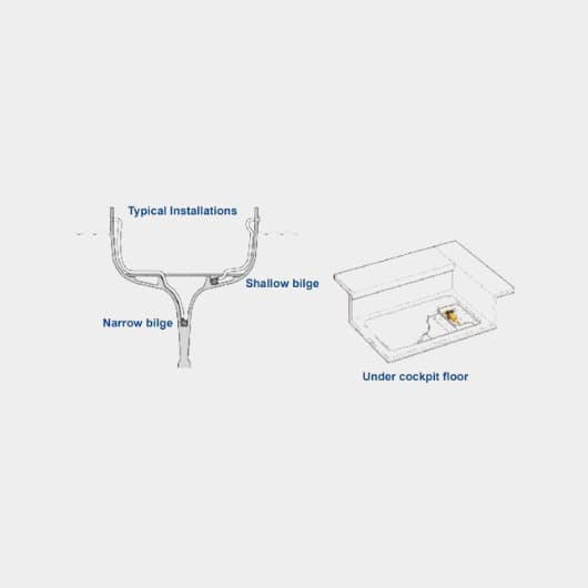 Dränkbar elektrisk länspump Whale Supersub Smart 650, 12 V, automatisk driftstart, med nivåvakt