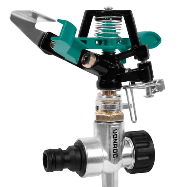 VONROC Impulsvander - Sprinkler | Metal | Sektor- og cirkel-vander | Vandingsareal:  max. 450m2