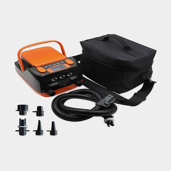 Elektrisk pump BASE Rechargeable SUP, 12 V / batteridriven, med digital tryckmätare (manometer) + flexibel slang