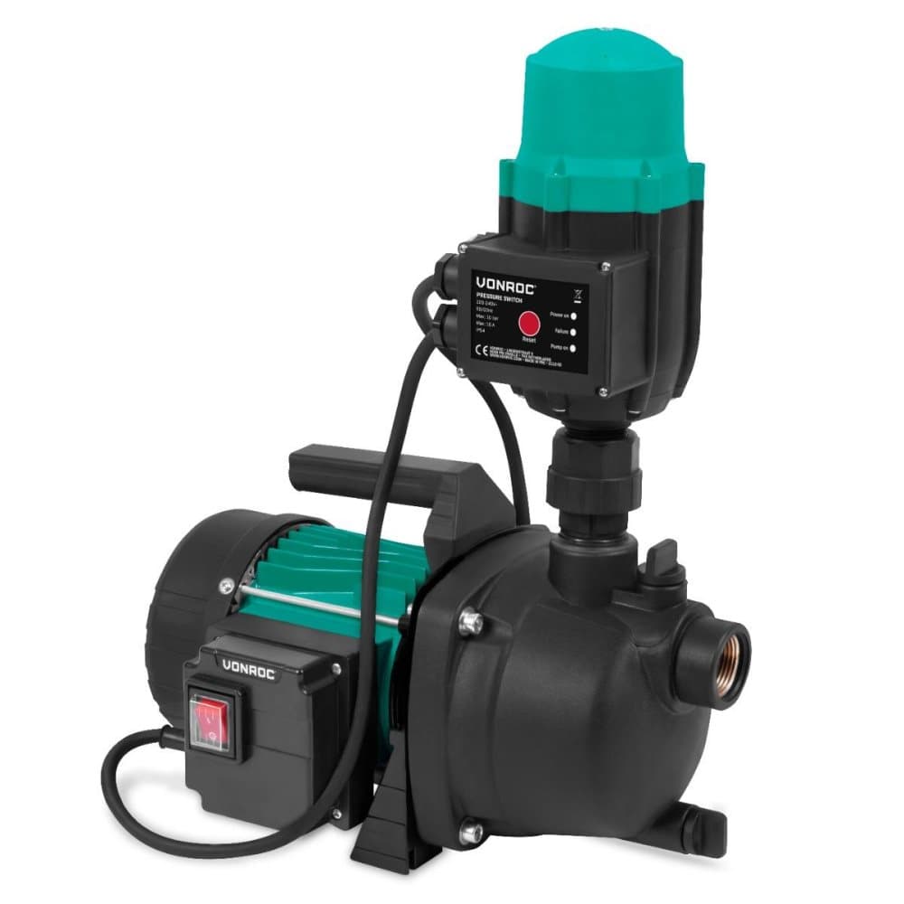 VONROC Hydroforpump / Automatisk pump - 800W - 3300l/h | Med tryckvakt