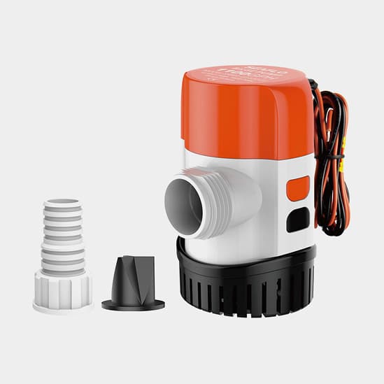 Dränkbar elektrisk länspump SEAFLO 13A-600 GPH (37 liter / minut), 12V, manuell driftstart, utan nivåvakt