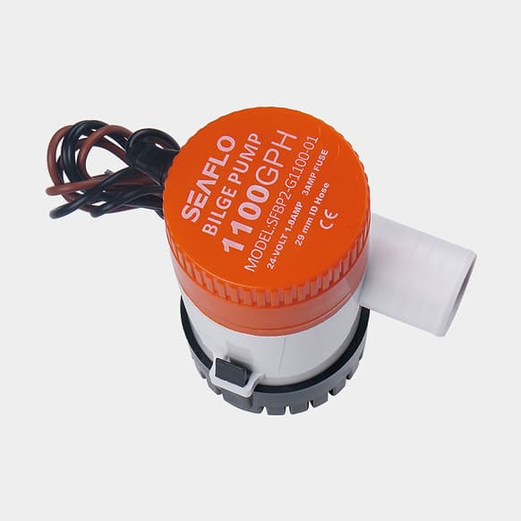 Dränkbar elektrisk länspump SEAFLO 01-1100 GPH (69 liter / minut), 12V, manuell driftstart, utan nivåvakt
