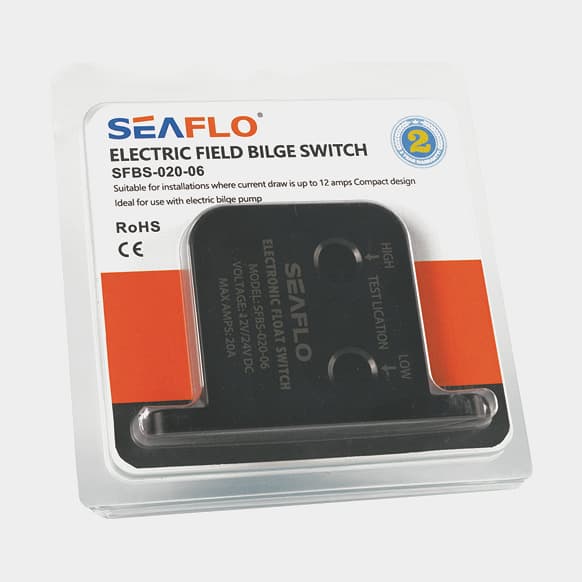 Nivåvakt till elektrisk länspump SEAFLO Electronic Float Switch, 12V/24V, 20/10 A