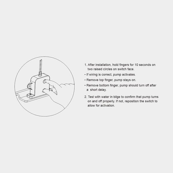 Nivåvakt till elektrisk länspump SEAFLO Electronic Float Switch, 12V/24V, 20/10 A