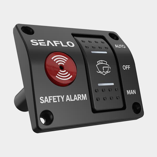 Manöverpanel för elektrisk länspump med nivålarm SEAFLO Alarm Switch Panel, 12V/20 A