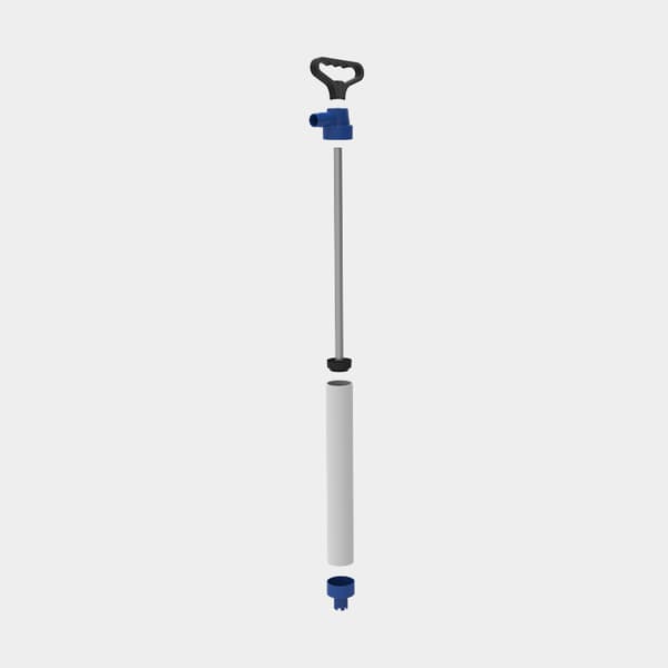 Handlänspump / manuell länspump SEAFLO Piston Hand Pump White / Orange, 126 cm, 36 liter / minut (0.6 liter / slag) + 1 meter x Ø34 mm slang