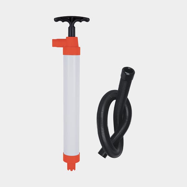 Handlänspump / manuell länspump SEAFLO Piston Hand Pump White / Orange, 126 cm, 36 liter / minut (0.6 liter / slag) + 1 meter x Ø34 mm slang