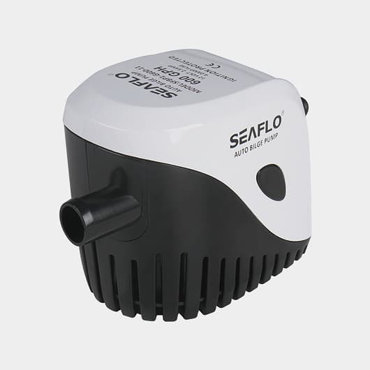 Dränkbar elektrisk länspump SEAFLO 11-600 GPH (37 liter / minut), 12V, automatisk driftstart, med nivåvakt