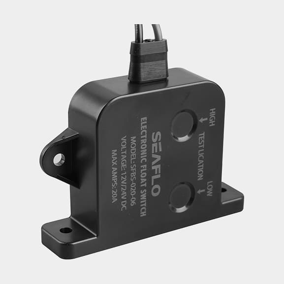 Nivåvakt till elektrisk länspump SEAFLO, 12V, 20 A + manöverpanel med nivålarm