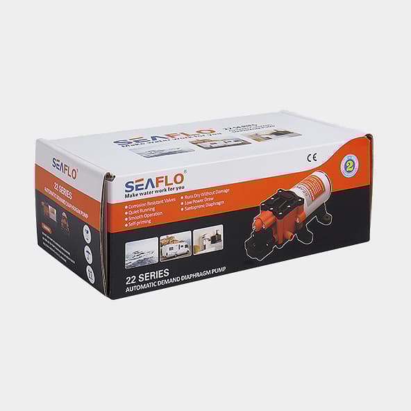 Elektrisk pentrypump SEAFLO 22, 12 V, 5.0 l/min, 4.1 bar, 3/8" (10 mm) slang