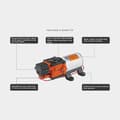 Miniatyrbild 6 av 10: Elektrisk pentrypump SEAFLO 22, 12 V, 5.0 l/min, 4.1 bar, 3/8" (10 mm) slang