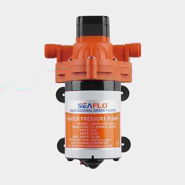 Elektrisk pentrypump SEAFLO 33, 12 V, 10.6 l/min, 3.1 bar, 1/2" (13 mm) slang