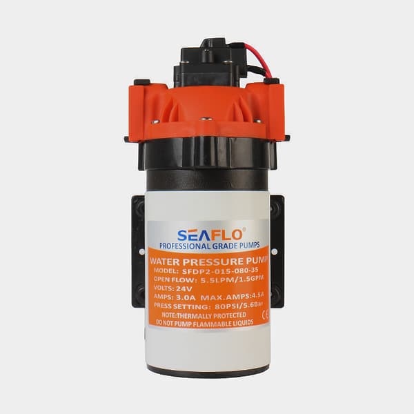 Elektrisk pentrypump SEAFLO 35, 12 V, 7.0 l/min, 5.5 bar, 3/8" (10 mm) slang