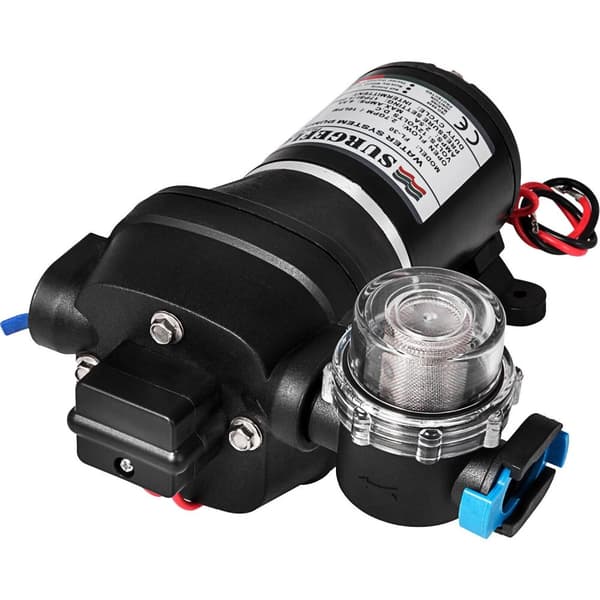 12V 10 L/min 17PSI membran vattenpump med inbyggt termiskt skydd, enastående prestanda, säker och pålitlig, lätt att montera