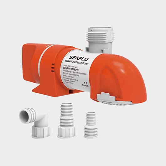 Dränkbar elektrisk länspump SEAFLO 14A-1100 GPH (69 liter / minut), 24V, automatisk driftstart, med nivåvakt