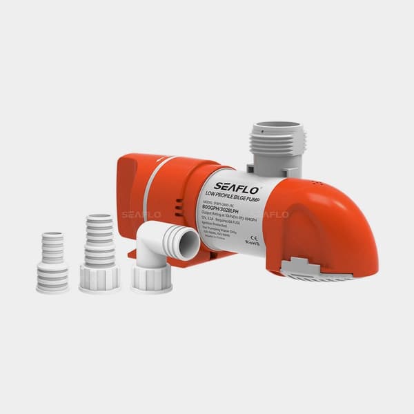 Dränkbar elektrisk länspump SEAFLO 14C-1100 GPH (69 liter / minut), 24V, manuell driftstart, utan nivåvakt