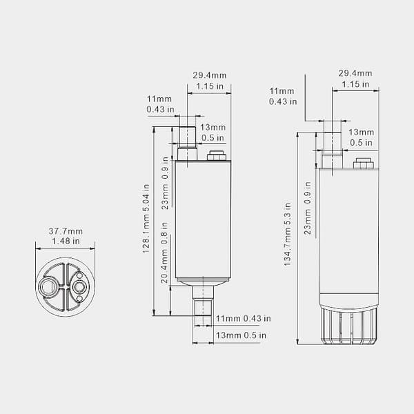 Dränkbar elektrisk pentrypump SEAFLO Submersible and Inline Pump, 12 V, 12 l/min, 2/5" (11 mm) / 1/2" (13 mm) slang