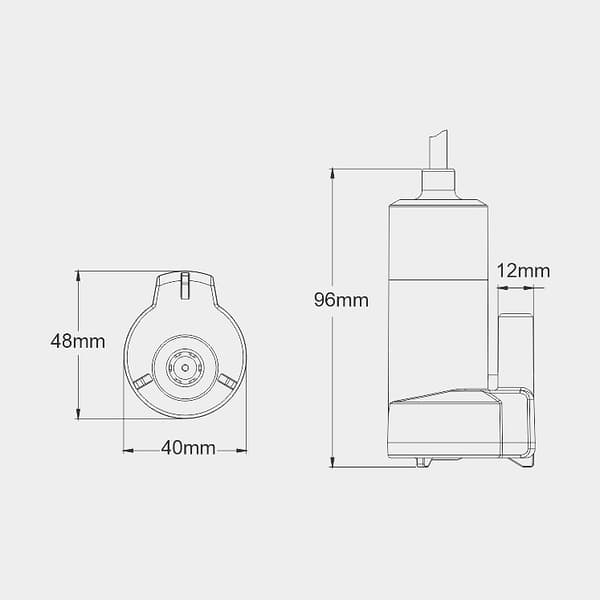 Dränkbar elektrisk pentrypump SEAFLO Low Voltage Submersible Pump, 12 V, 12 l/min, 1/2" (13 mm) slang