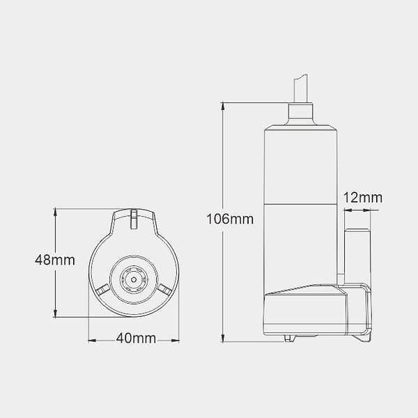 Dränkbar elektrisk pentrypump SEAFLO Low Voltage Submersible Pump, 12 V, 16 l/min, 1/2" (13 mm) slang