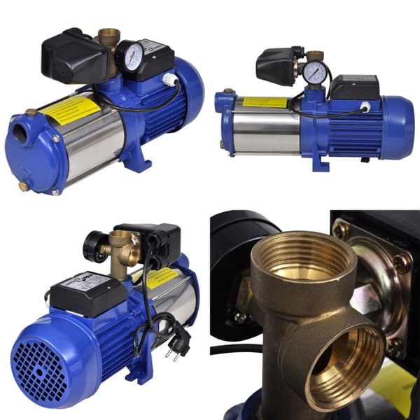 Jetpumpe med måler 1300 W 5100 l/t blå -  - Home & Living