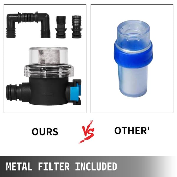 12V 17 PSI 10L/min membran vattenpump med inbyggt termiskt skydd, automatisk självsugande pump för boostersystem