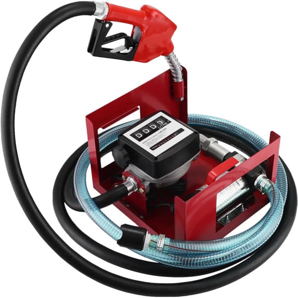 Brændstofoverføringspumpe, 40L/Min, Selvsugende,Maks 30m Flow Meter