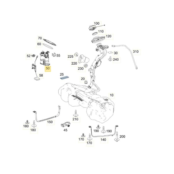 A2054704900 POLTTOAINEPUMPPU 3.0B MERCEDES W205 W253