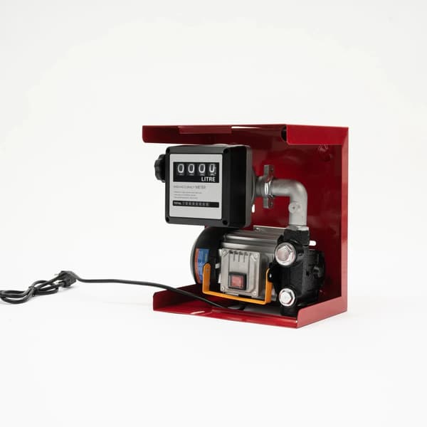Dieseloverførselspumpe, 550W motoreffekt, maksimal gennemstrømningshastighed 60L/min,Rød