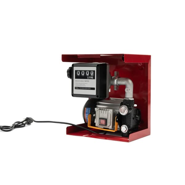 Dieseloverførselspumpe, 550W motoreffekt, maksimal gennemstrømningshastighed 60L/min,Rød