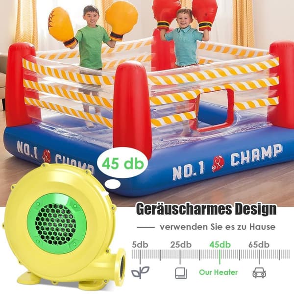 Blåser 450W elektrisk vifteluftblåser for oppblåsbare leker