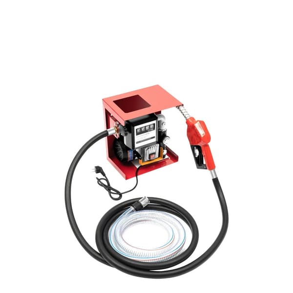 Dieselpump, 550W effekt, 60 L/min flödeshastighet, automatisk bränslepistol,Röd
