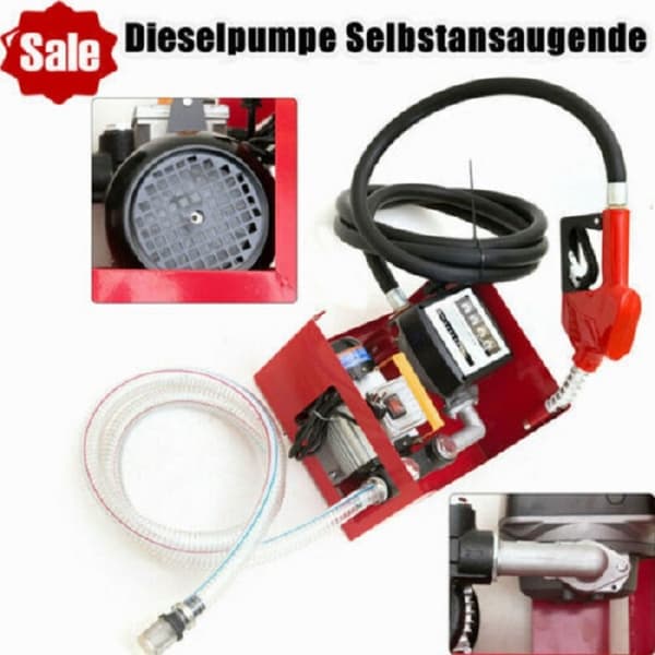 Lämmitysdieselin siirtopumppu, sähköinen, 60 L/min maksimi virtausnopeus, itsestään imemä,EU