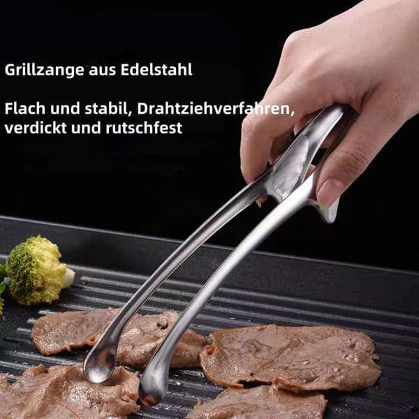 Grillklemmer til udendørs camping i rustfrit stål, grillklemmer til fritidsbrug, bøfklemmer og madklemmer