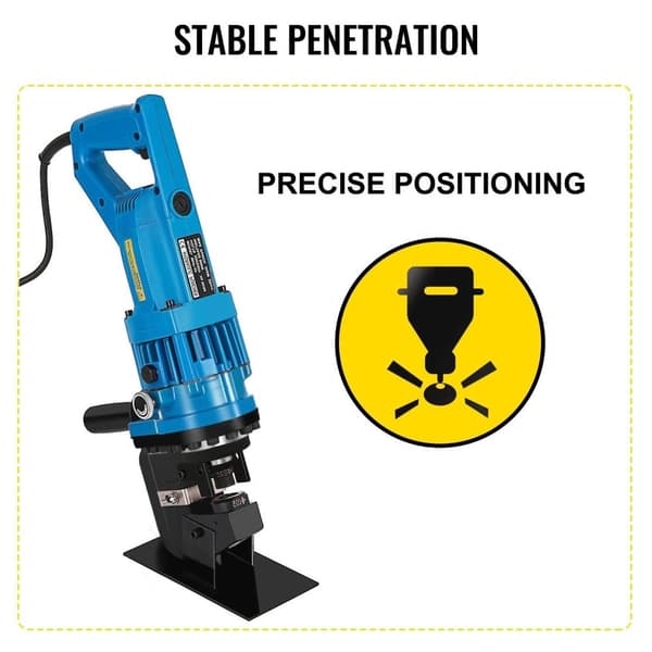 900W 10ton handhållen elektrisk hydraulisk hålslagare,exakt positionering,5 Dies