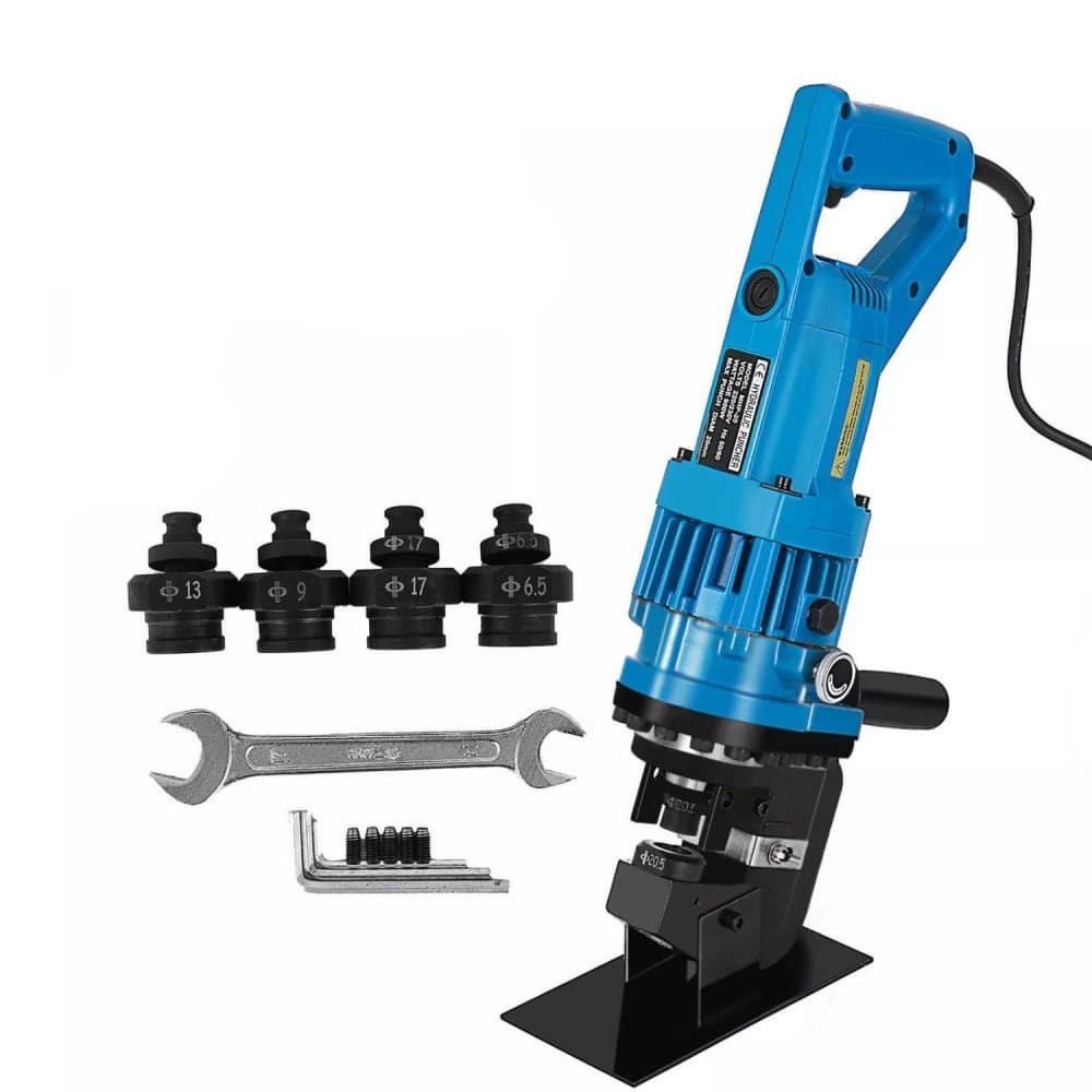 900W 10ton handhållen elektrisk hydraulisk hålslagare,exakt positionering,5 Dies
