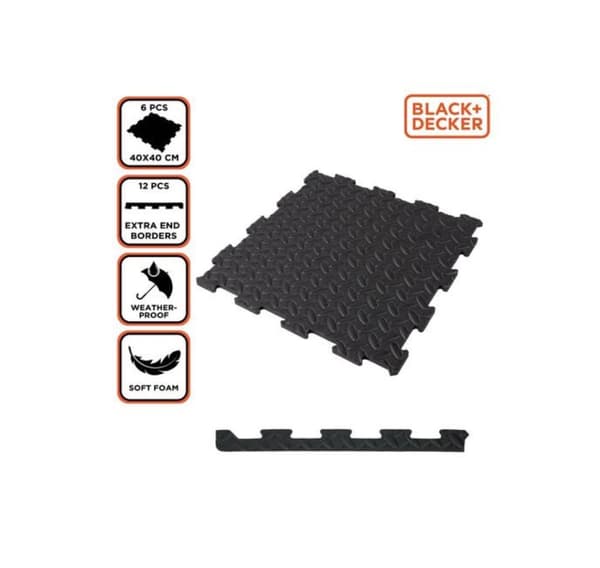 Gulvmåtte kan kombineres med 6 fliser 40*40*1cm