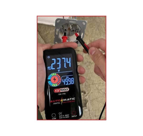 Automatisk digitalt multimeter med prøveledninger, KS Tools